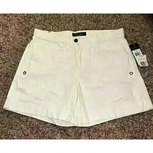 LRL Lauren Jeans Co‎ Ralph Lauren Women's White Jean Shorts Size 8 NWT